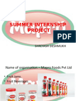 Summer Internship