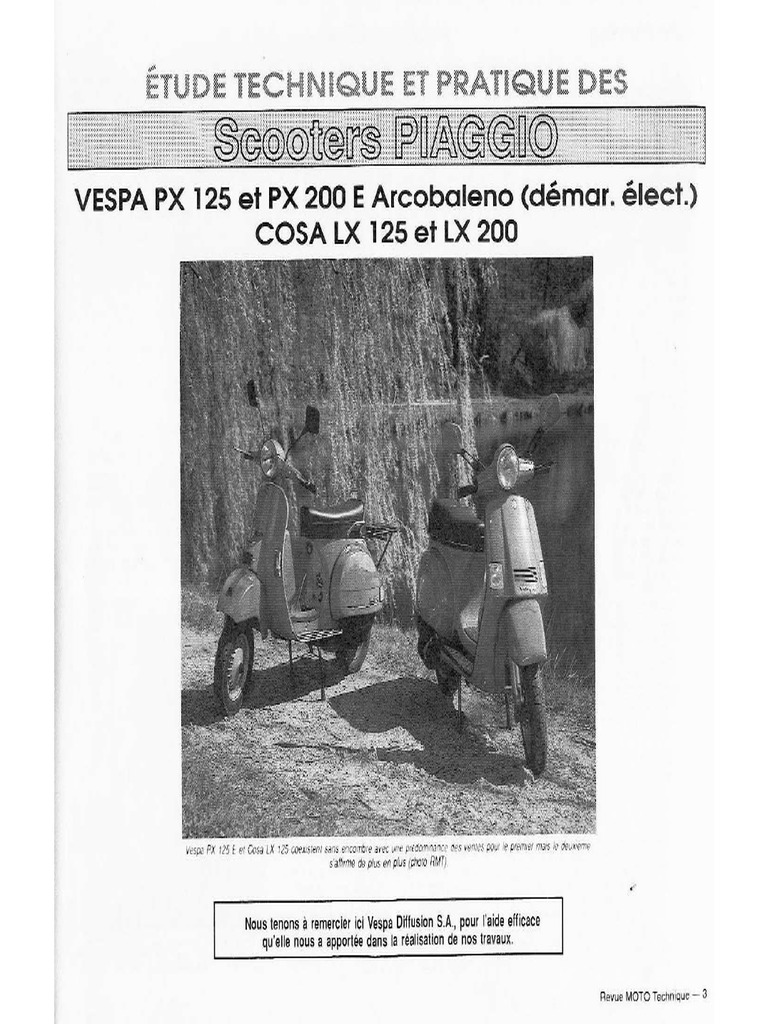 Revue Technique Vespa PX COSA PDF | PDF