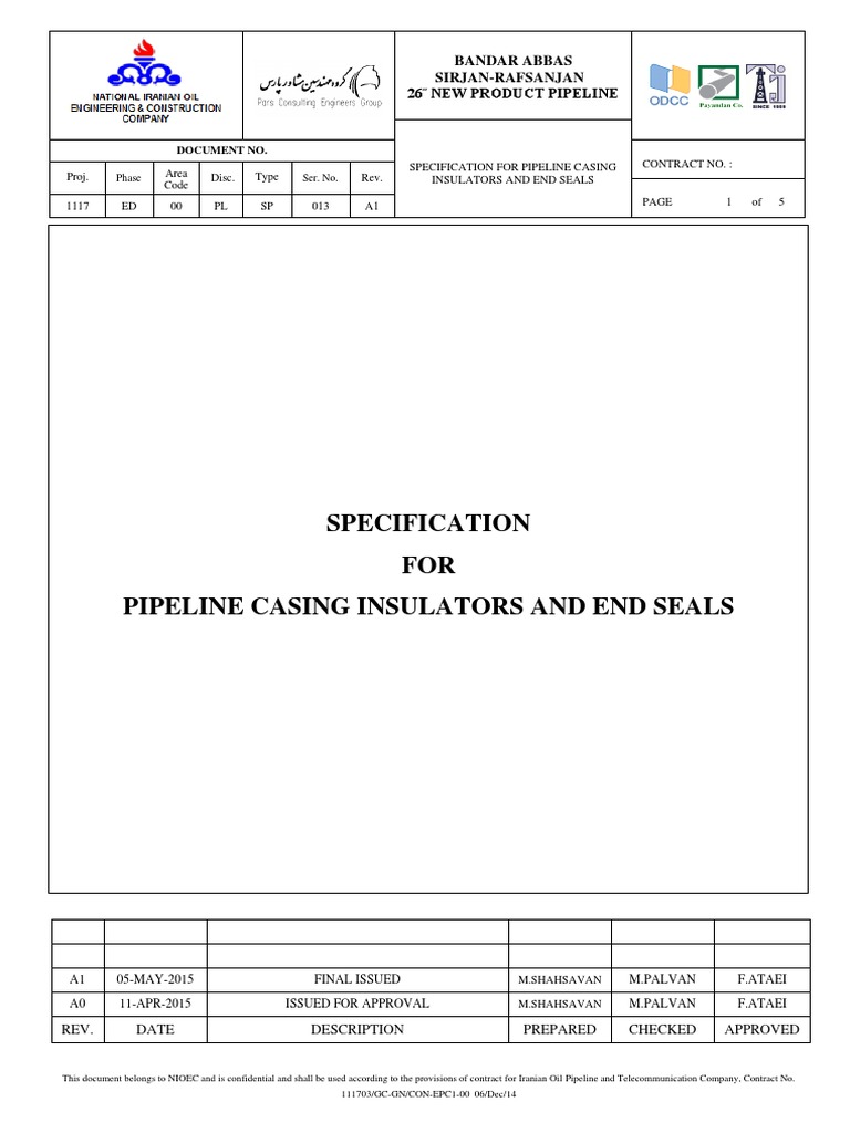 1117 Ed 00 PL SP 013 A1 PDF | PDF | Specification (Technical Standard ...
