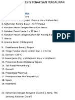 26 Jenis Penapisan Persalinan