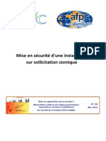 DT 105 - Mise en Sécurité D'une Installation Sur Sollicitation Sismique PDF