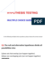 HYPOTHESIS TESTING