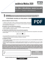 Prova Residencia Medica 2020 Pre Requisito em Cirugia Vascular