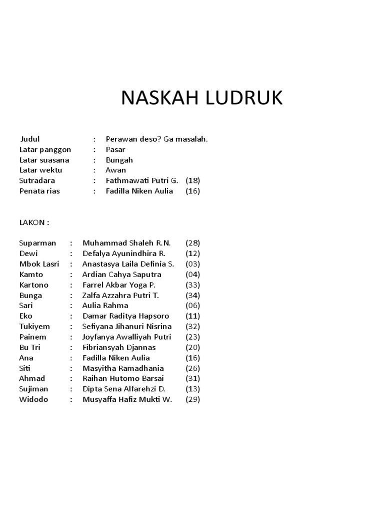 NASKAH LUDRUK