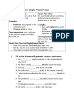 Simple Past Tense Vs Simple Present Tense