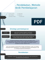 Strategi, Pendekatan Dan Metode Pembelajaran