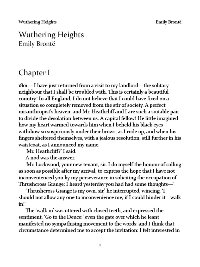 Gothic Romance Enthusiasts | PDF | Wuthering Heights | Heathcliff ...