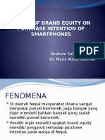 Impact of Brand Equity On Purchase Intention of Smartphones