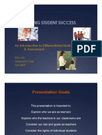 Maximizing Student Success: An Introduction To Differentiated Instruction & Assessment