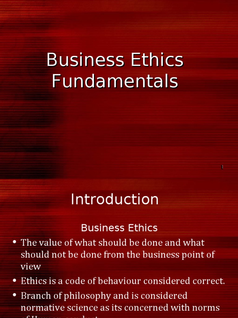 Introduction to Business Ethics | PDF | Business Ethics | Morality