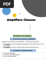 Classes of Amplifiers PDF