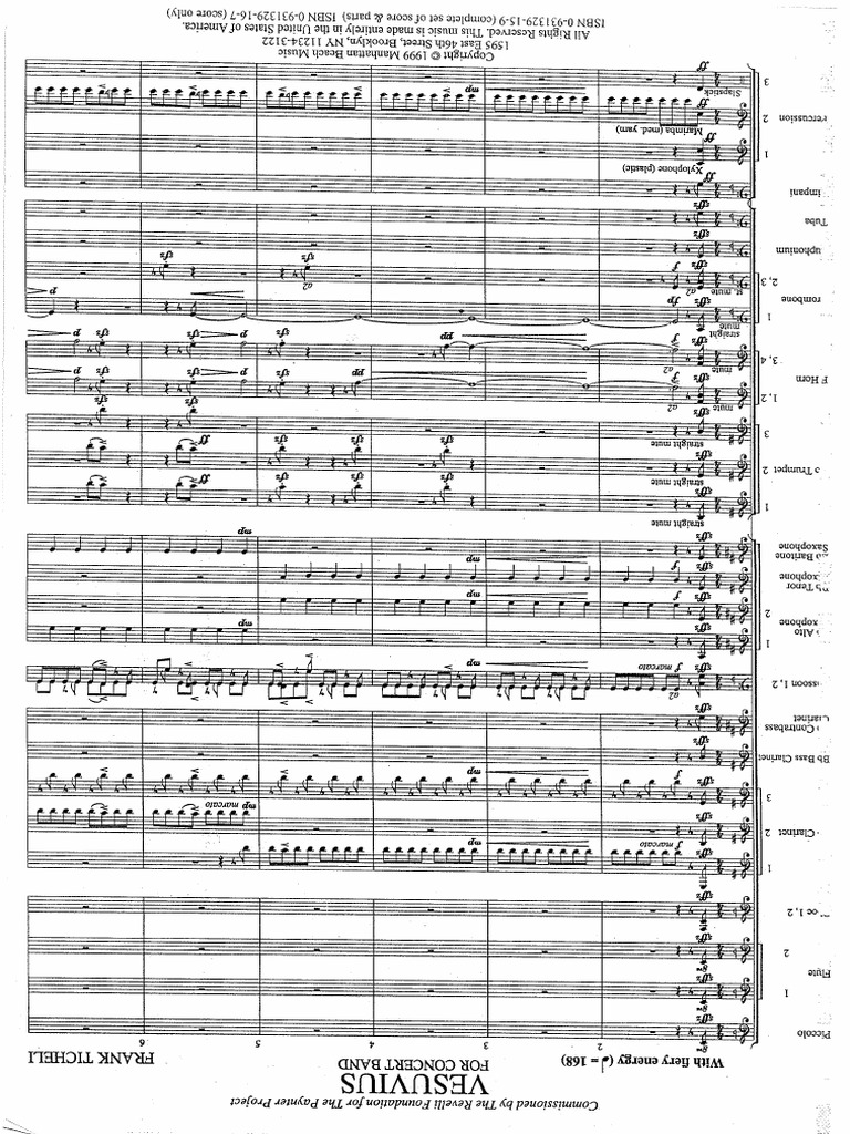 Vesuvius partitura