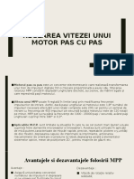 Reglarea vitezei unui motor pas cu pas