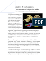 La Capacidad Auditiva de Los Homínidos Africanos Ayuda A Entender El Origen Del Habla