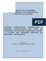 Estudio hidrológico del drenaje pluvial en Ariguaní