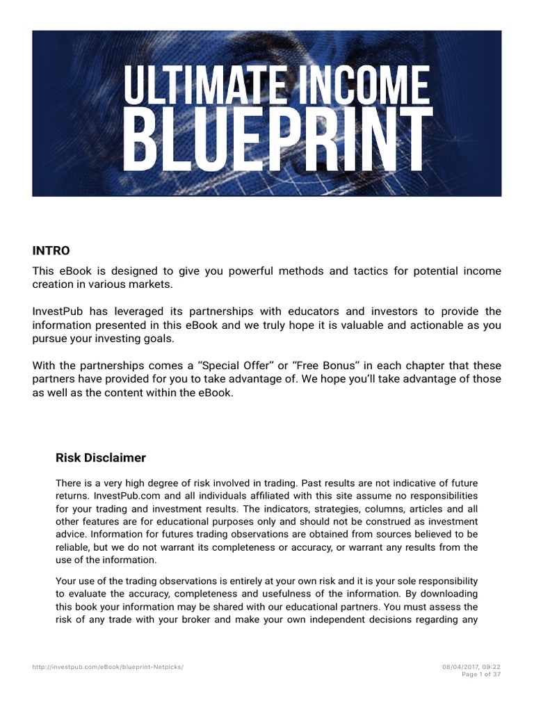 Ultimate Income Blueprint PDF | PDF | Day Trading | Option (Finance)