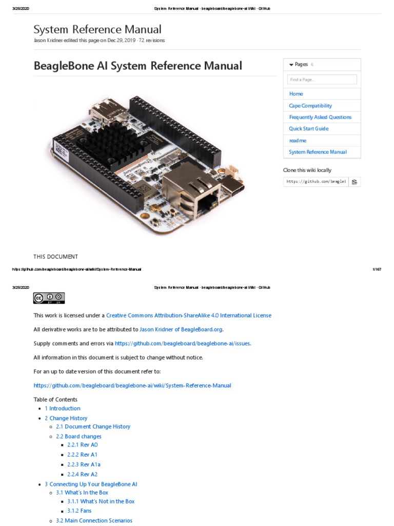 System Reference Manual Beagleboard - Beaglebone-Ai Wiki GitHub | PDF ...