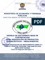 Primera Adquisicion de Medicamentos Anpe N°1 para El Hospital Regional San Juan de Dios