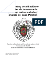 El Marketing de Afiliación en El Sector de La Reserva de Parkings Online: Estudio y Análisis Del Caso Parclick - Alejandro Barreno Ruiz