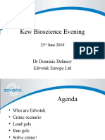 Kew Bioscience Evening: DR Dominic Delaney Edvotek Europe LTD