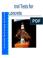 Control Tests For Concrete