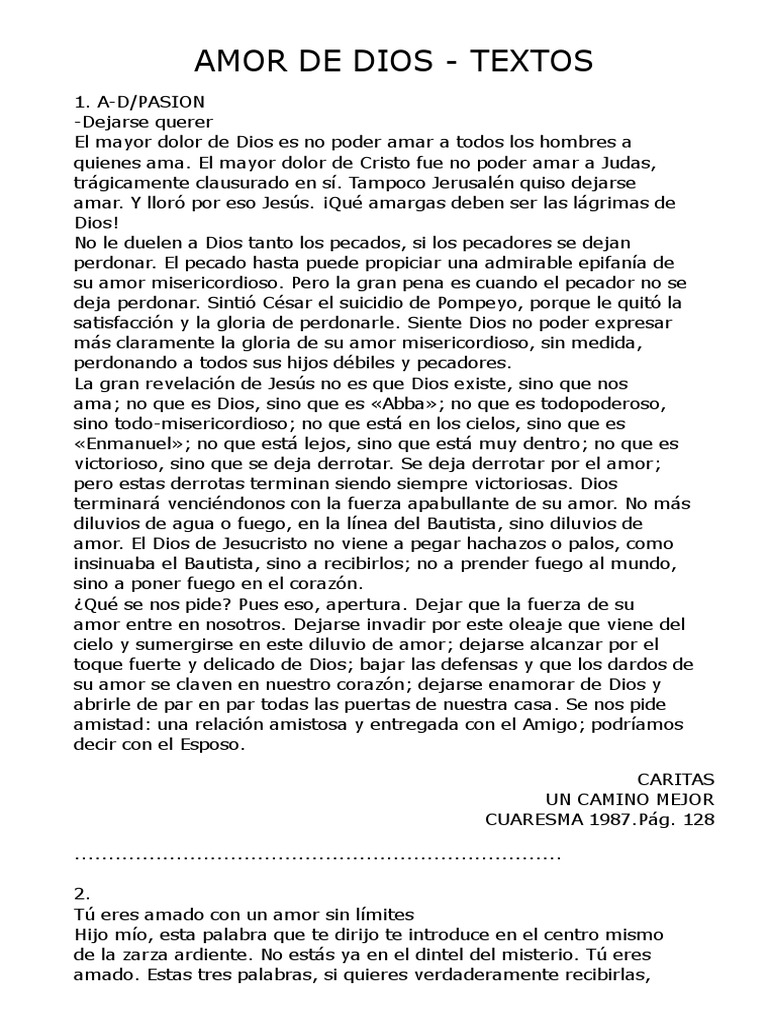 El Amor de Dios que Transforma Vidas | PDF | Pecado | Amor