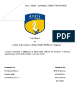 A Study On Investment in Mutual Funds of Different Companies (Dissertation)