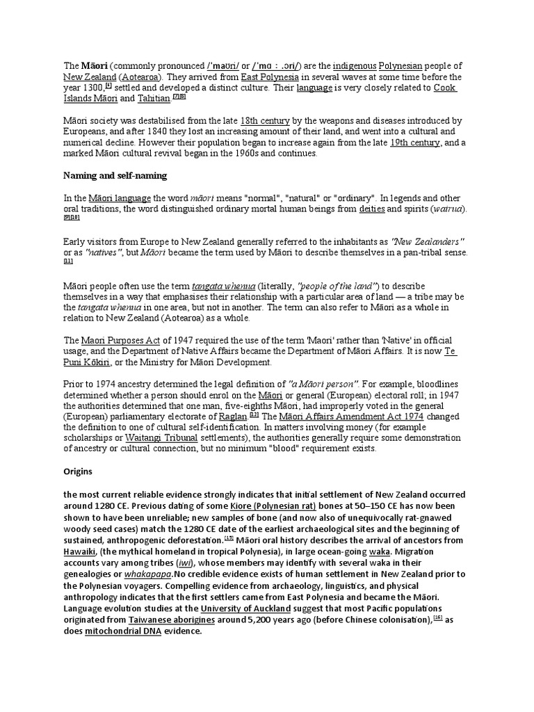 Māori History and Identity | PDF | Māori People | Polynesia, image size:768x1024
