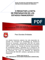 Ejemplo de Notas A Los Estados Financieros