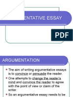 ARGUMENTATIVE ESSAY POWERPOINT