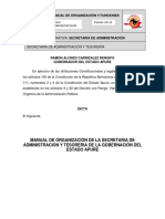 Manual de Organizacion y Funciones Secretaría de Administración PDF