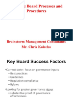 Effective Board Processes and Procedures
