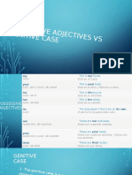 Possessive Adjectives VS Genitive Case