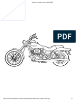 Desenho de moto para colorir e pintar