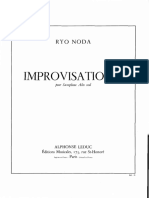 Noda, Ryo - Improvisation I Pour Saxophone Alto Seul PDF