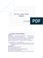 EE-111 Linear Circuit Analysis-1
