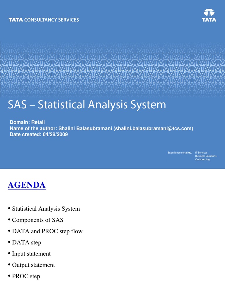 SAS - Statistical Analysis System | PDF | Sas (Software) | Digital ...