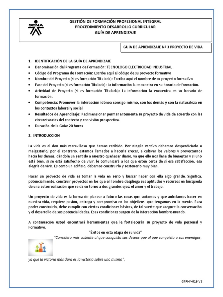 Guía para Construir un Proyecto de Vida | PDF | Vida | Aprendizaje