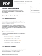 Economía Positiva y Economía Normativa - Qué Es, Ejemplos y Diferencias PDF