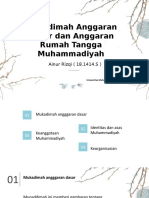 Muqodimah Anggaran Dasar Dan Anggaran Rumah Tangga Muhammadiyah
