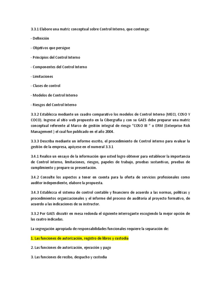 Limitaciones del Control Interno Financiero | PDF | Contabilidad ...
