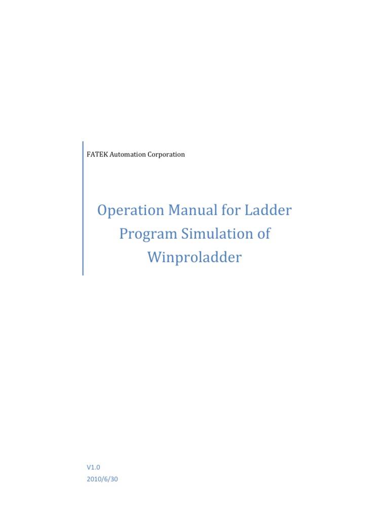 Winproladder Simulation Manual V1.0 | PDF | Programmable Logic ...