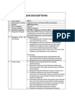 Contoh Job Desc Jabatan Supervisor HRD