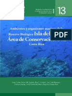 Ambientes y Organismos Marinos de La Reserva Biológica Isla Del Caño, Área de Conservación Osa, Costa Rica.