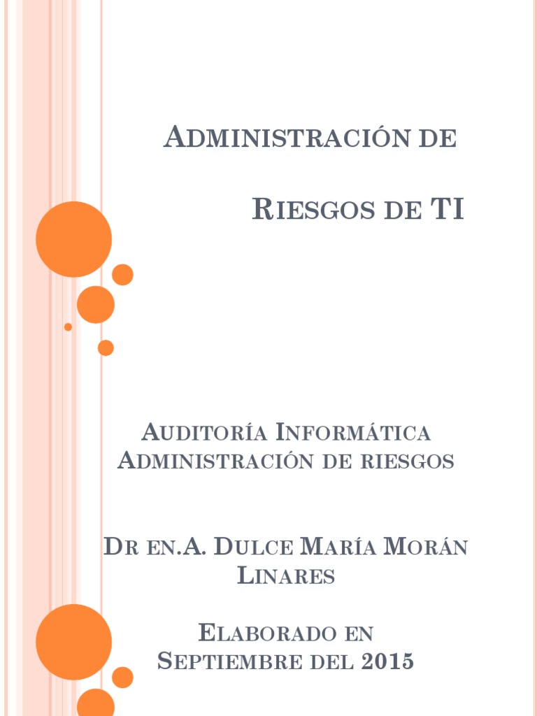 Gestión de Riesgos en TI | PDF | La seguridad informática | Seguridad