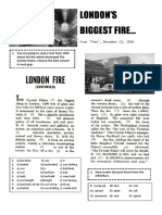 Londons Biggest Fire Reading Information Gap Activities Oneonone Activities Rea - 102966