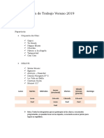 Plan de Trabajo Verano 2019