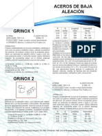 ACEROS DE BAJA ALEACIÓN GRINOX 1 GRINOX 2. Longitud Intensidad. (Amp) - 32 1 - 8 5 - 32. Longitud. Intensidad.