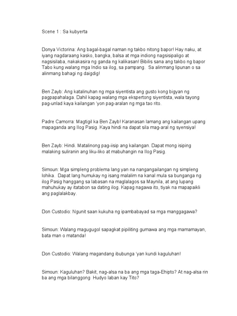 El Filibusterismo Script | PDF