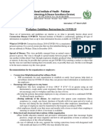 COVID 19 Guidlines For Organizationa at Workplace PDF